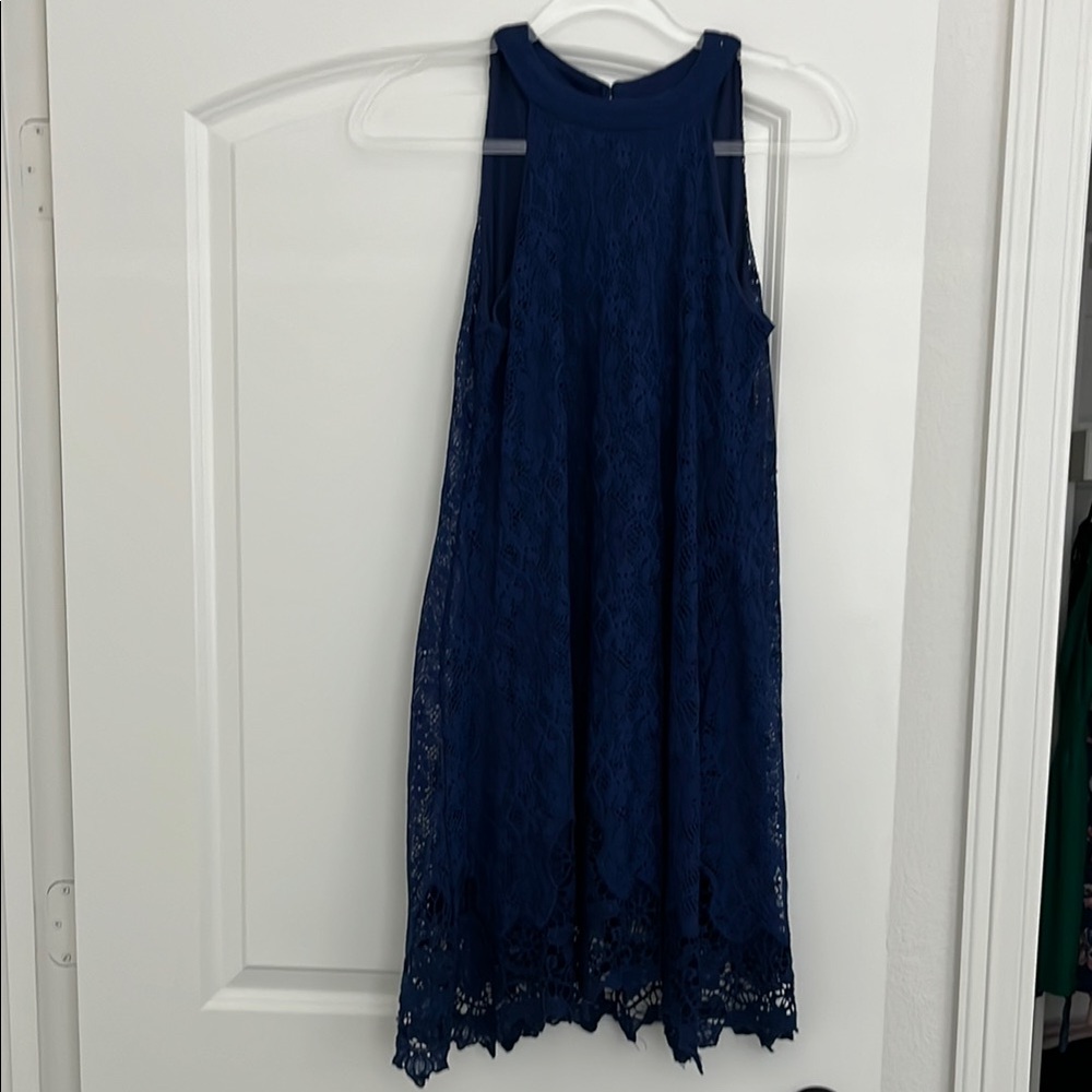 Elegant Navy Midi Dress